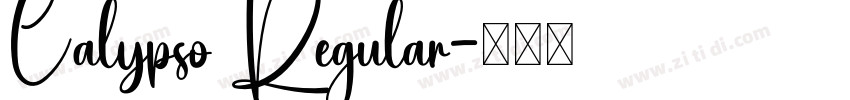 Calypso Regular字体转换